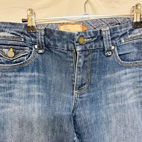 PAIGE PREMIUM DENIM PICO LOW RISE BOOTCUT Womens Dark Wash Jeans sz 30 MRSP $200 - Picture 3 of 7